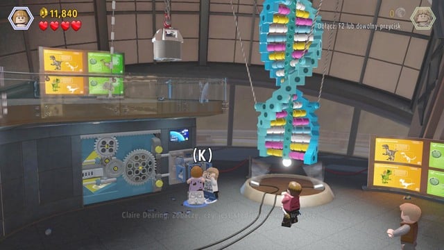 Cut to Claire, approach the control panel and open the hatch - Main Street Showdown | Jurassic World - walkthrough - Jurassic World - walkthrough - LEGO Jurassic World Game Guide & Walkthrough