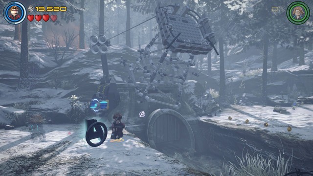 Once the generator is loaded, walk as Black Widow towards the place shown on the picture and hack the security - Struck Off the List - Walkthrough - LEGO Marvels Avengers - Game Guide and Walkthrough