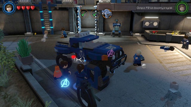 Once you create the ramp, go to the left side where you will see a car - A Loki Entrance - Walkthrough - LEGO Marvels Avengers - Game Guide and Walkthrough