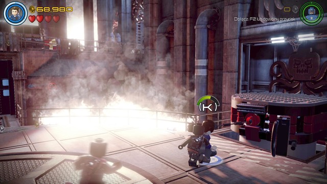 After the short cutscene is over you must switch your character to Barnes and walk towards the cannon on the right side - Rail Hydra - Walkthrough - LEGO Marvels Avengers - Game Guide and Walkthrough