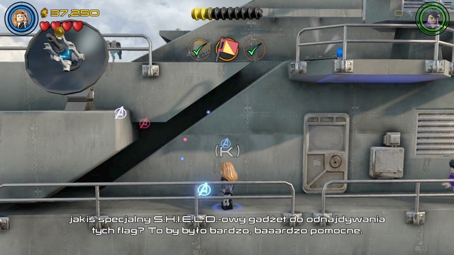 You will receive the third objective from the man standing next to the elevator - Shakespeare in the Park - Walkthrough - LEGO Marvels Avengers - Game Guide and Walkthrough