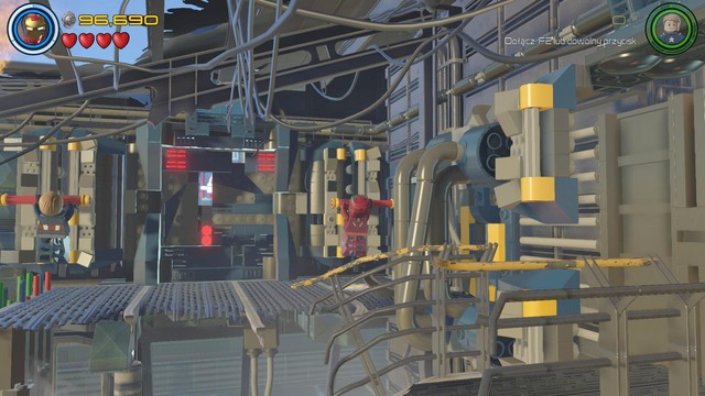 In the next part of the location you must destroy all containers that are next to the door and build rods for Captain America from them - Helicarrier Havoc - Walkthrough - LEGO Marvels Avengers - Game Guide and Walkthrough