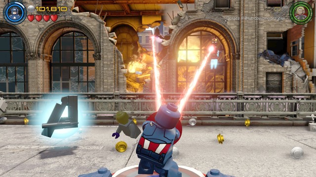 After walking further you will notice a red car - Avengers Assemble - Walkthrough - LEGO Marvels Avengers - Game Guide and Walkthrough