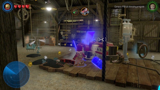 Destroy the silver container in the barn and then build the first part of the mechanism from the scattered bricks - Korea Prospects - Walkthrough - LEGO Marvels Avengers - Game Guide and Walkthrough