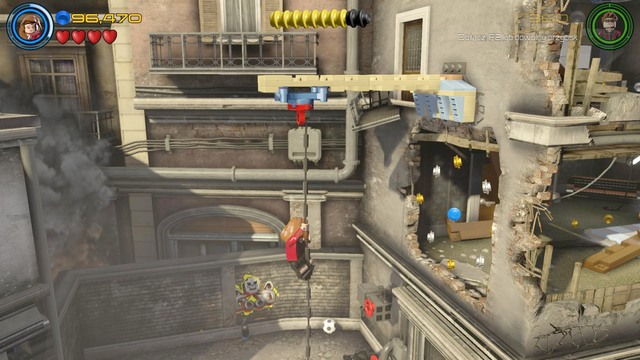 Jump as Hawkeye on the rod at the next passage - Rise of Ultron - Walkthrough - LEGO Marvels Avengers - Game Guide and Walkthrough