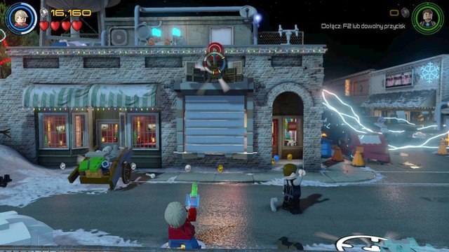 Start controlling Harley when the action moves to another place and walk to the left side from where you will notice a shield - Ready, A.I.M., Fire - Walkthrough - LEGO Marvels Avengers - Game Guide and Walkthrough