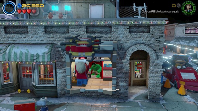 Enter the shop as Stark and fix the inactive drone - Ready, A.I.M., Fire - Walkthrough - LEGO Marvels Avengers - Game Guide and Walkthrough