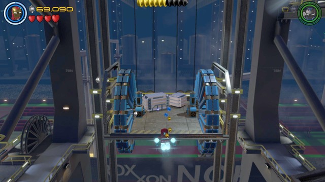 Fly from the room after activating it and go to the hanging platform - Ready, A.I.M., Fire - Walkthrough - LEGO Marvels Avengers - Game Guide and Walkthrough