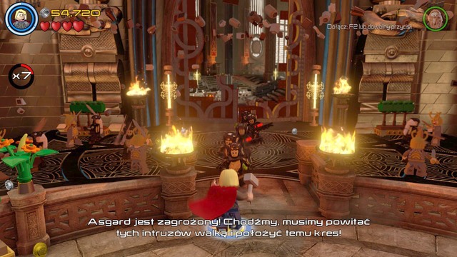 After walking further you will have to take care of few dozens of enemies - Lost in the Aether - Walkthrough - LEGO Marvels Avengers - Game Guide and Walkthrough