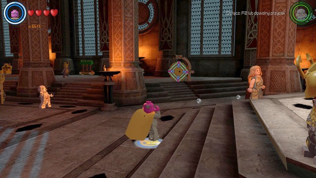 In order to do it you must change to Hulk as one character and select a shooting character for the second one - Side missions - Asgard - secrets - LEGO Marvels Avengers - Game Guide and Walkthrough