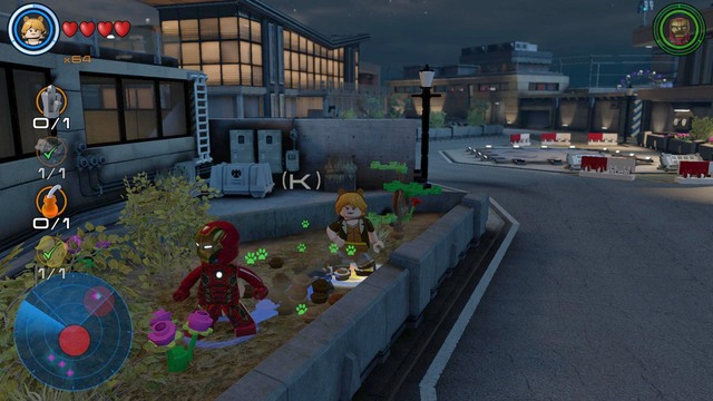 Third item is hidden in the ground - Side missions - S.H.I.E.L.D. Base - secrets - LEGO Marvels Avengers - Game Guide and Walkthrough