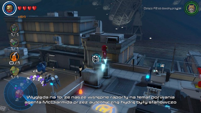 The last item is on the roof, near the races starting line - Side missions - S.H.I.E.L.D. Base - secrets - LEGO Marvels Avengers - Game Guide and Walkthrough