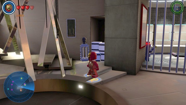 On the opposite side, the one where you can find Justin Hammer, you will find a room behind bars - Characters - Malibu - secrets - LEGO Marvels Avengers - Game Guide and Walkthrough