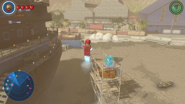 Sixth is on the other side of the ship, on the scaffolding - Characters - South Africa - secrets - LEGO Marvels Avengers - Game Guide and Walkthrough