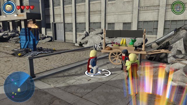 Go to the place shown on the picture and speak with Wiccan who will give you a mission - Side missions - Sokovia - secrets - LEGO Marvels Avengers - Game Guide and Walkthrough