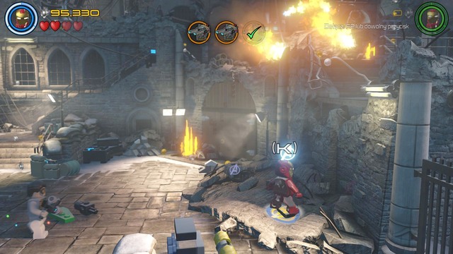 You will get the ninth minikit after scanning the place shown on the picture - Minikits - Struck Off the List - secrets - LEGO Marvels Avengers - Game Guide and Walkthrough