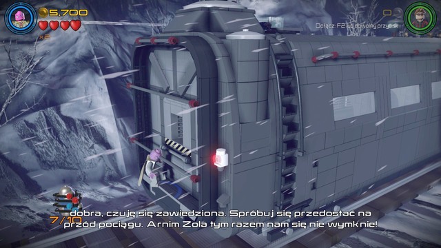 During the train mission go left and fall on the small platform - Minikits - Rail Hydra - secrets - LEGO Marvels Avengers - Game Guide and Walkthrough