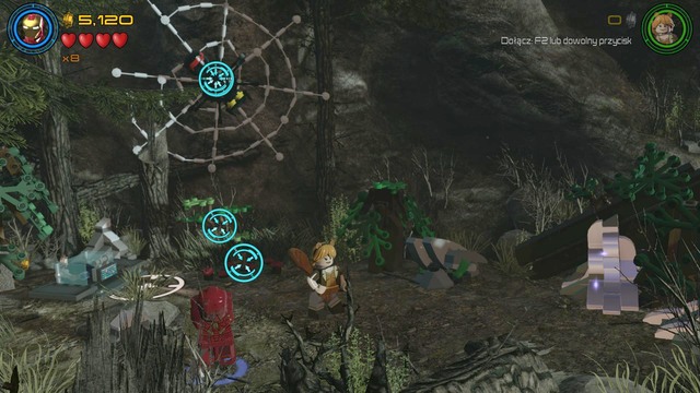 You will receive the seventh Minikit after destroying five spiders webs - Minikits - Shakespeare in the Park - secrets - LEGO Marvels Avengers - Game Guide and Walkthrough