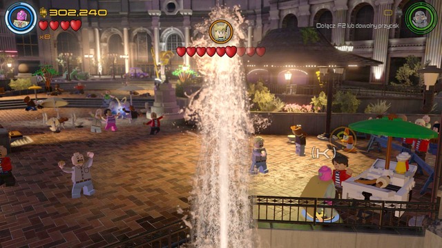 Go to the right side after accepting the mission - Stan Lee / Red brick - Shakespeare in the Park - secrets - LEGO Marvels Avengers - Game Guide and Walkthrough