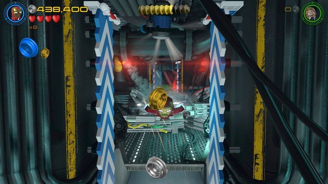 The fourth Minikit can be found at the second climbing wall - Minikits - Helicarrier Havoc - secrets - LEGO Marvels Avengers - Game Guide and Walkthrough