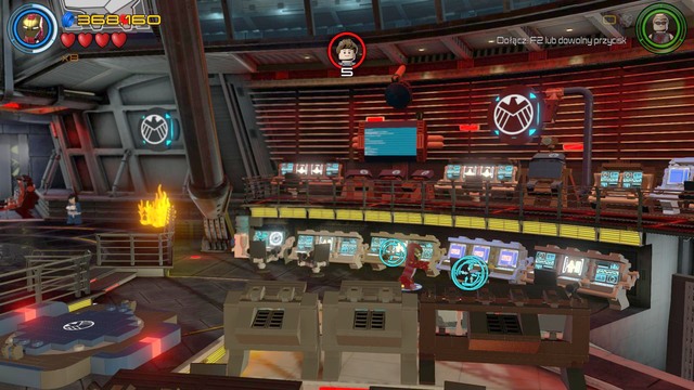 You will obtain the sixth Minikit after destroying five silver computers - Minikits - Helicarrier Havoc - secrets - LEGO Marvels Avengers - Game Guide and Walkthrough