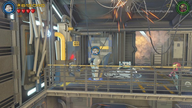 During the action outside the Helicarrier, turn left instead of going right - Minikits - Helicarrier Havoc - secrets - LEGO Marvels Avengers - Game Guide and Walkthrough