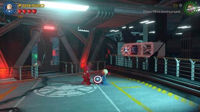 You will find the first token in the second room during the escape from Hulk - Characters - Helicarrier Havoc - secrets - LEGO Marvels Avengers - Game Guide and Walkthrough
