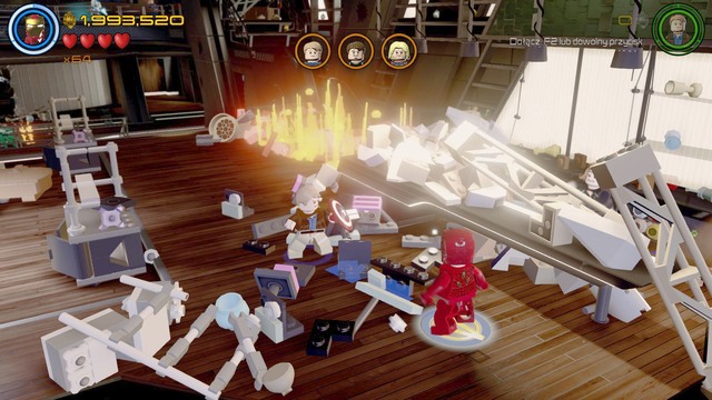 Walk towards the right side where there is bar and destroy all objects you find there - Minikits - No Strings On Me - secrets - LEGO Marvels Avengers - Game Guide and Walkthrough
