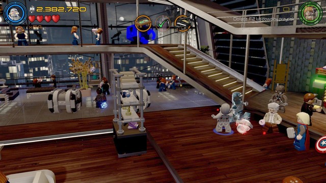 After using the lever on the machine you must walk towards the ice monument shown on the picture and melt it with laser of any character - Stan Lee / Red brick - No Strings On Me - secrets - LEGO Marvels Avengers - Game Guide and Walkthrough