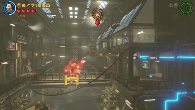 First character can be obtained when Scarlet Witch will break the window in the room and fly from it in order to fight you - Characters - Anger Management - secrets - LEGO Marvels Avengers - Game Guide and Walkthrough