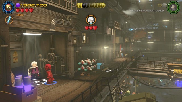 Fly to the first floor while in the warehouse - Stan Lee / Red brick - Anger Management - secrets - LEGO Marvels Avengers - Game Guide and Walkthrough