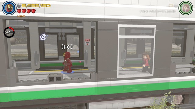 Once the enemies destroy the walls and you get rid of them, walk towards the place shown on the picture and search the area as Iron Man - Characters - Korea Prospects - secrets - LEGO Marvels Avengers - Game Guide and Walkthrough