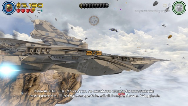 You will get the first Minikit during the mission near Helicarrier - Minikits - Ultron Undone - secrets - LEGO Marvels Avengers - Game Guide and Walkthrough