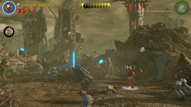 Walk to the right side and scan the area as Iron Man - Minikits - Lost in the Aether - secrets - LEGO Marvels Avengers - Game Guide and Walkthrough