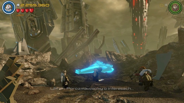 On the left from the Minikit number 7 you will find a LEGO object that you must destroy as Ultron - Minikits - Lost in the Aether - secrets - LEGO Marvels Avengers - Game Guide and Walkthrough