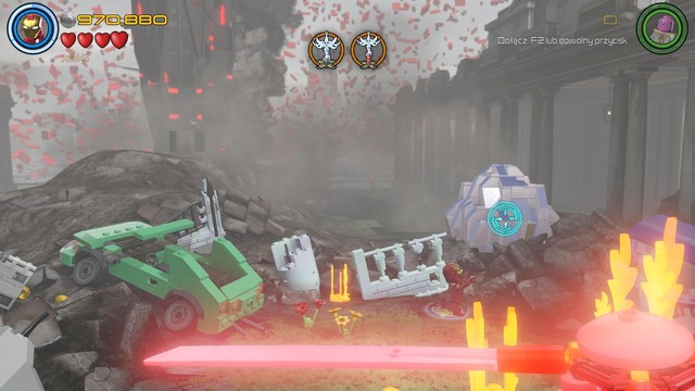 On the right side you will find a silver rock - Minikits - Lost in the Aether - secrets - LEGO Marvels Avengers - Game Guide and Walkthrough