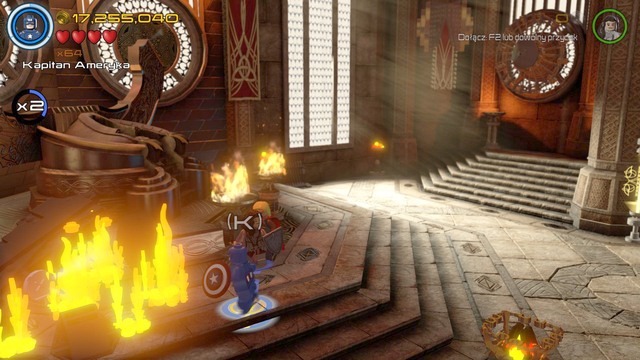 Before walking to the next location first go to the left side of the room where you will find fire - Characters - Lost in the Aether - secrets - LEGO Marvels Avengers - Game Guide and Walkthrough