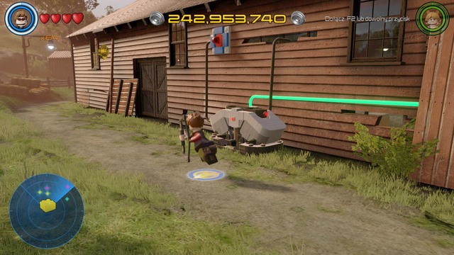 Behind the barn you will find a locked container in which there is another golden brick - Golden bricks - Bartons Farm - secrets - LEGO Marvels Avengers - Game Guide and Walkthrough