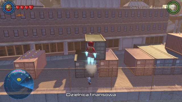On the right side of financial district, from the water side, you will find containers shown on the picture - Golden bricks - North Manhattan - secrets - LEGO Marvels Avengers - Game Guide and Walkthrough