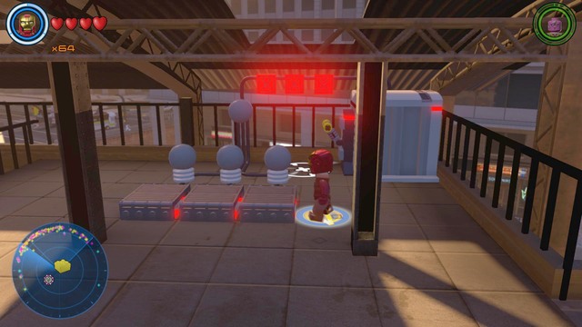 Another brick is in the container on the right side - Golden bricks - North Manhattan - secrets - LEGO Marvels Avengers - Game Guide and Walkthrough