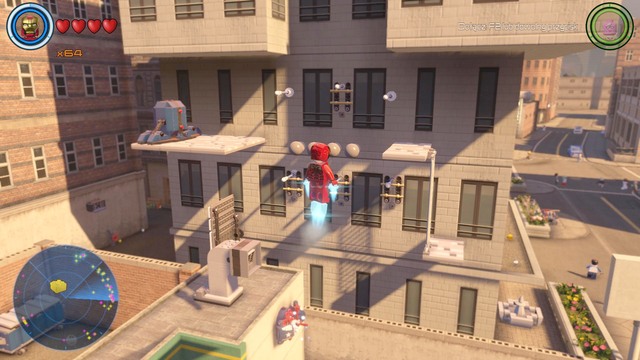 In the central part of southern Manhattan you will find the riddle shown on the picture - Golden bricks - Southern Manhattan - secrets - LEGO Marvels Avengers - Game Guide and Walkthrough