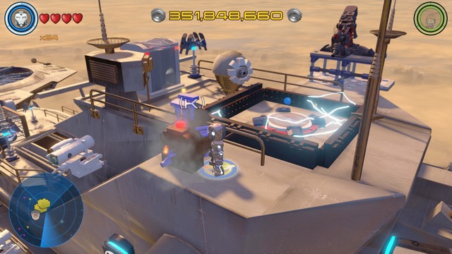 Land on Helicarriers roof and repair the generator as Iron Man - Golden bricks - S.H.I.E.L.D. Helicarrier - secrets - LEGO Marvels Avengers - Game Guide and Walkthrough