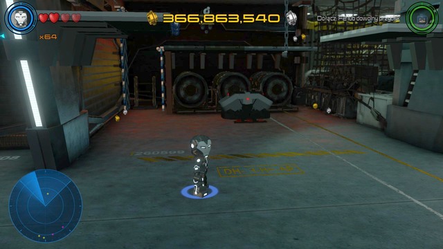 You will find another brick in the hangar - Golden bricks - S.H.I.E.L.D. Helicarrier - secrets - LEGO Marvels Avengers - Game Guide and Walkthrough