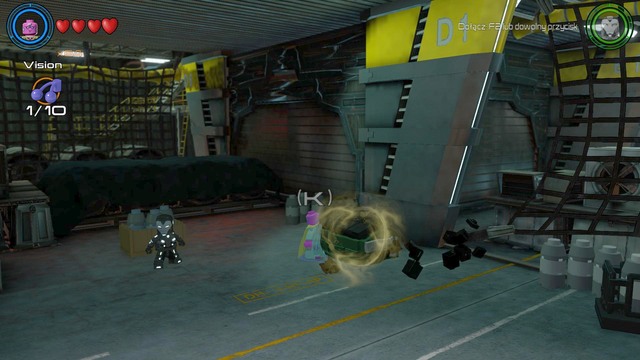 Second is hidden in the green container in the hangar - Side missions - S.H.I.E.L.D. Helicarrier - secrets - LEGO Marvels Avengers - Game Guide and Walkthrough