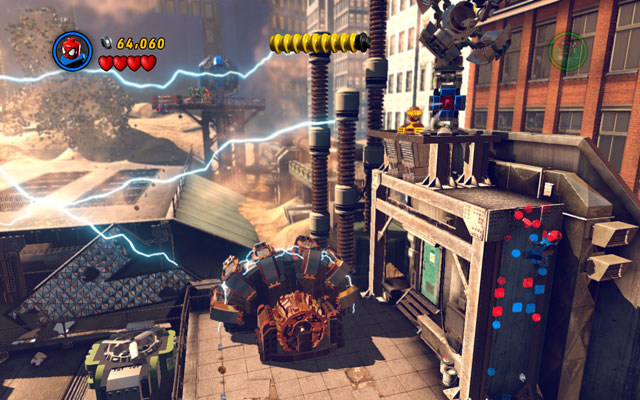 Choose Spider-Man character and go to the right part of the location - Sand Central Station | Walkthrough - Walkthrough - LEGO Marvel Super Heroes Game Guide & Walkthrough