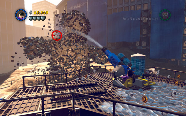 Climb on the rope and once more turn Bruce into a savage monster - Sand Central Station | Walkthrough - Walkthrough - LEGO Marvel Super Heroes Game Guide & Walkthrough