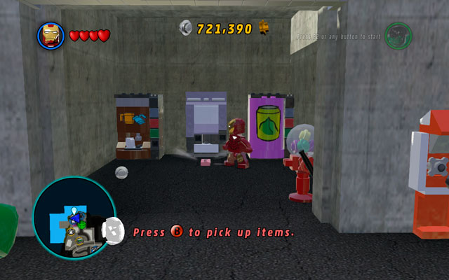 Move back and fly to the opened storage on the left - New York - part 1 | Walkthrough - Walkthrough - LEGO Marvel Super Heroes Game Guide & Walkthrough