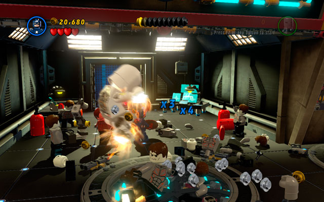 Enter to the new location and defeat all enemies - Rebooted, Resuited | Walkthrough - Walkthrough - LEGO Marvel Super Heroes Game Guide & Walkthrough