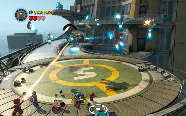 Duel with armored Mandarin is quite simply - you must fire at him constantly - Rebooted, Resuited | Walkthrough - Walkthrough - LEGO Marvel Super Heroes Game Guide & Walkthrough