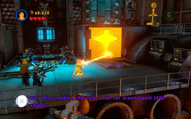 In a new stage you will be supported by Human Torch - Red Head Detention | Walkthrough - Walkthrough - LEGO Marvel Super Heroes Game Guide & Walkthrough